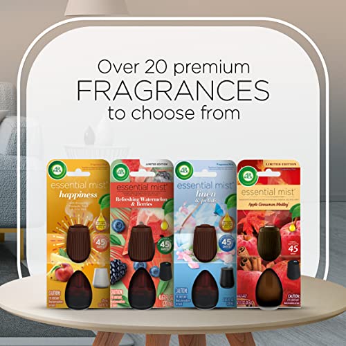 Air Wick Essential Mist – Twin Refill Bonfire & Crisp Fall Air, 2 Refills (Pack of 2)