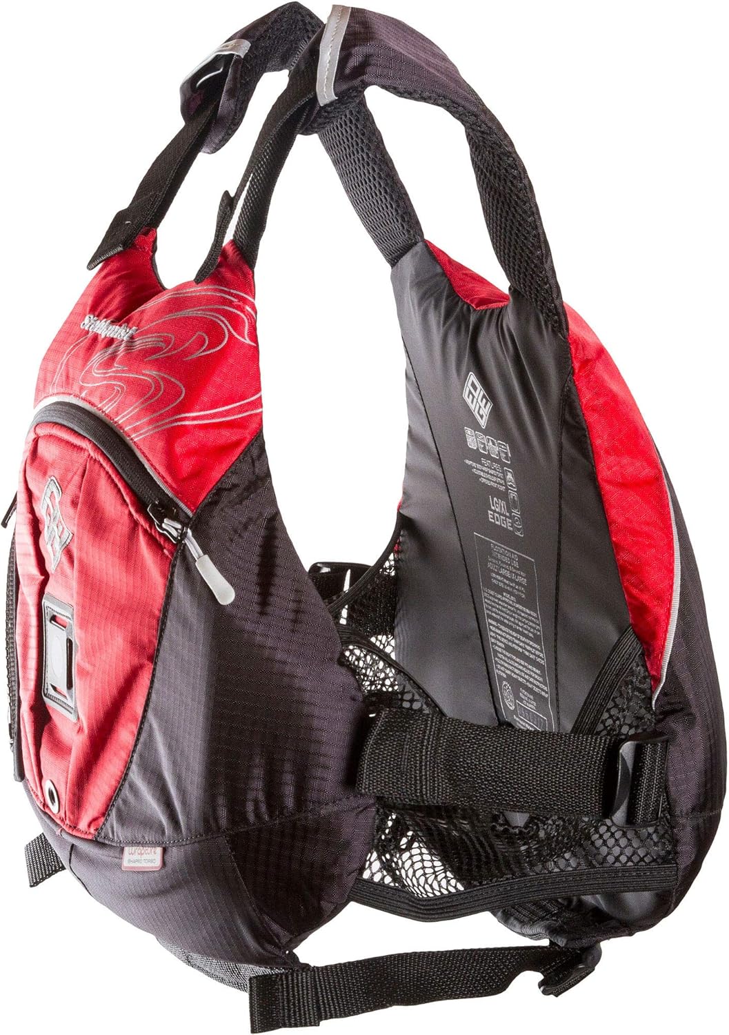 Stohlquist Edge Adult PFD Life Jacket - Red, XX-Large - Easy to Adjust Whitewater PFD, High Mobility Ultra Soft Buoyancy PVC Foam, Low Profile Graded Sizing for All Paddlers