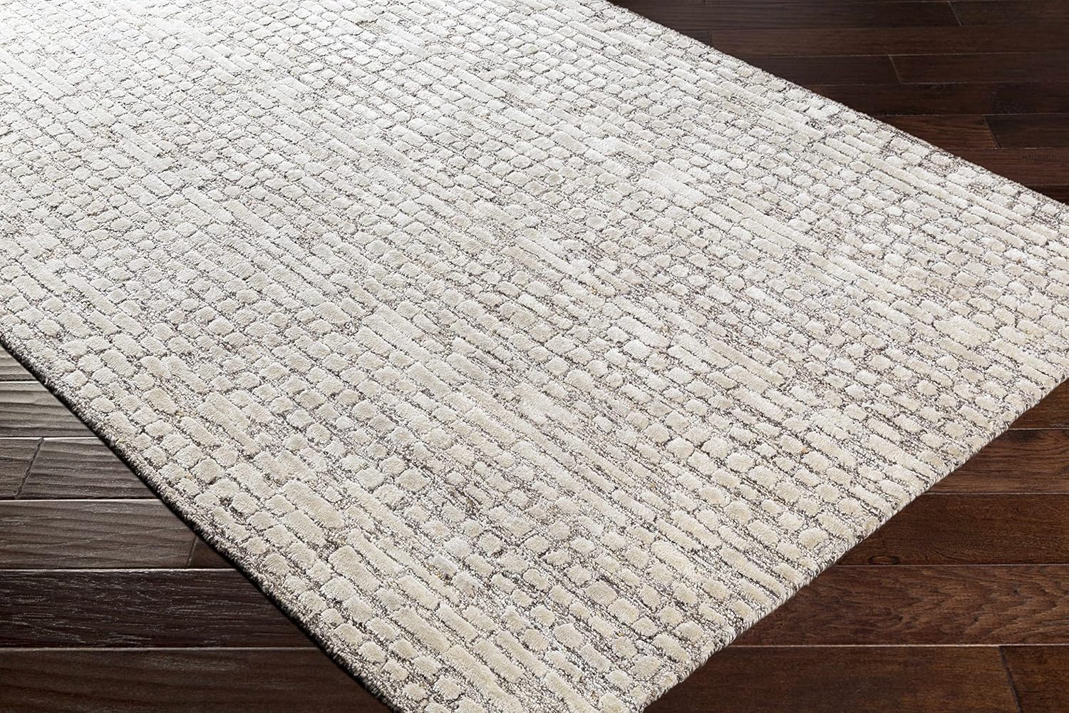 Hauteloom Olamon Living Room, Bedroom Area Rug - Bohemian/Global - High Pile - Brown, Beige - 5' x 7'6