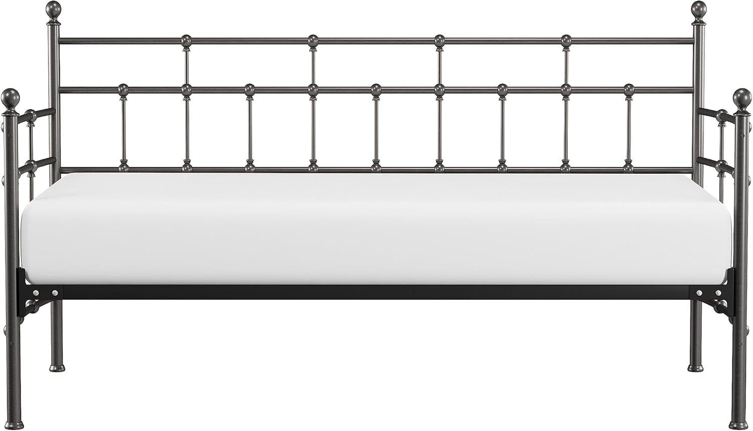 Hillsdale, Providence Metal Twin Daybed with Spindle Design, Aged Pewter