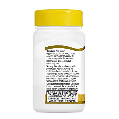 21st Century Niacin 500 mg Prolonged Release Tablets, 100 Count (27474)