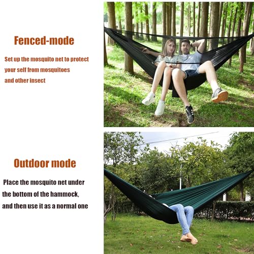Camping Hammock with Mosquito Net and Rain Fly - Travel Hammock Bug Net - Hammock Tent for Outdoor Hiking Backpacking Travel Camping Accessories and Camping Gear…