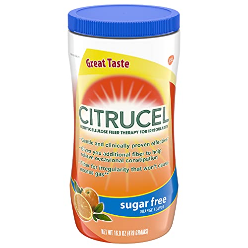 Citrucel Methylcellulose Fiber Therapy for Regularity with SmartFiber Sugar Free/Orange Flavor 42Oz (1191g), Pack of 2