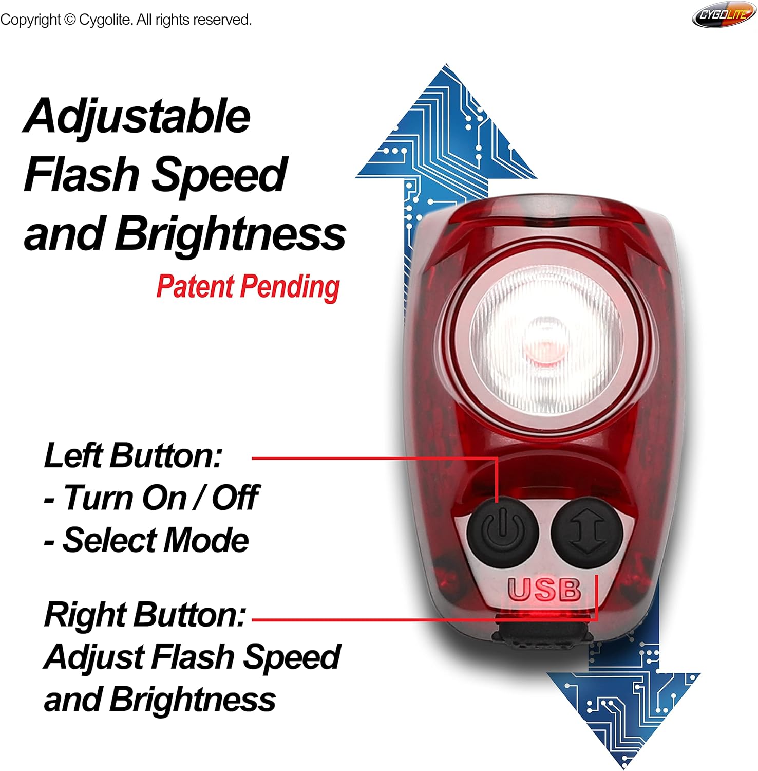 Cygolite Hotshot Pro 200 Lumen & Hypershot 350 Lumen Bike Tail Lights Bundle - Adjustable Flash Speeds