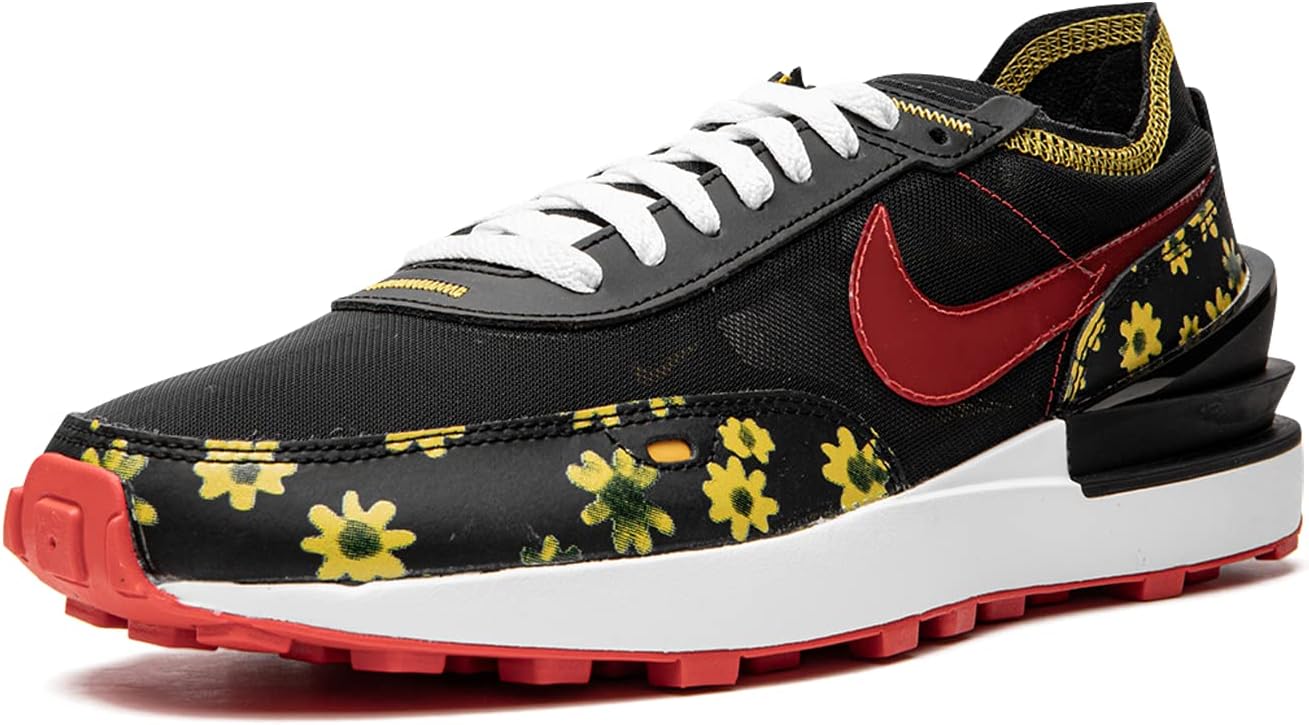 Nike Men's Waffle One DQ7637 shoe, Black/Vivid Sulfur/Whilte/Haba, 11.5