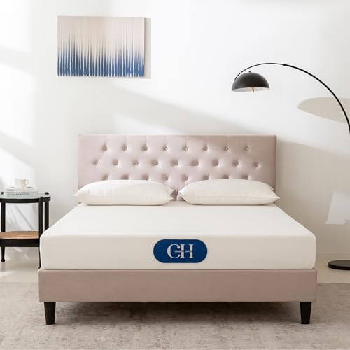 10 Inch King Charcoal Memory Foam Mattress, Medium Firm Feel, CertiPUR-US Certified, Bed in a Box, White