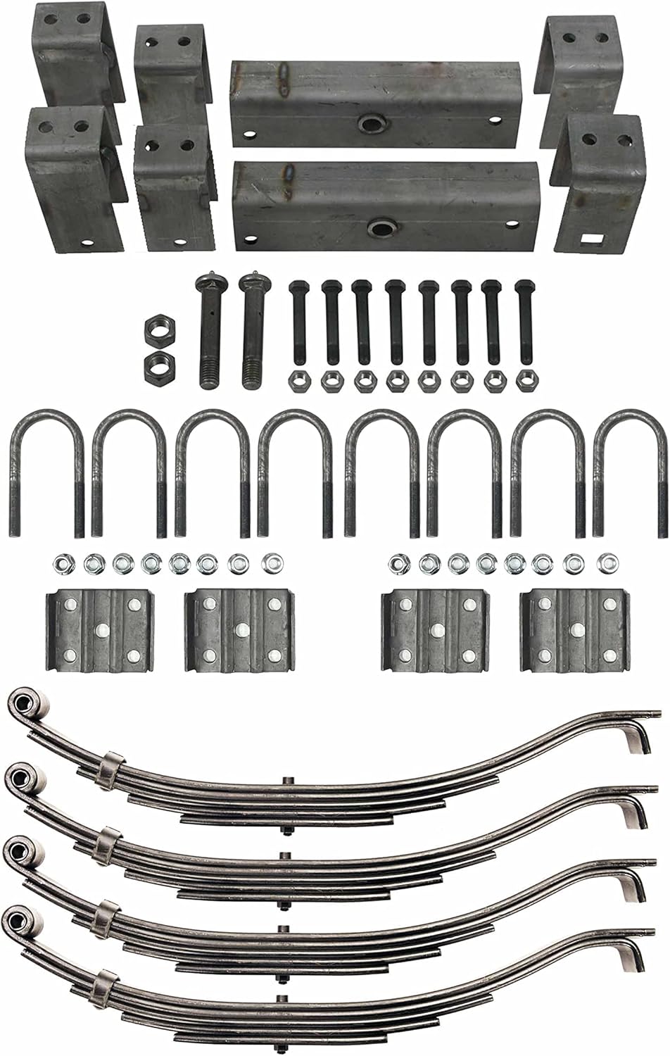LIBRA 7000# 7K Tandem Trailer Axle Suspension Kit Leaf Spring/U-bolt/Hanger Kit