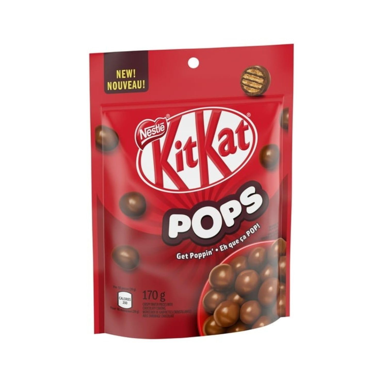 Generic KIT-KAT POPS Milk Chocolatey Snacks Pouch, 170 g/6 oz (Pack of 3) Shipped from Canada, Mini
