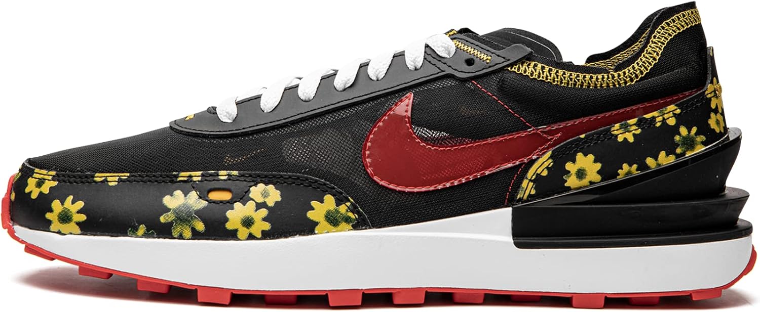 Nike Men's Waffle One DQ7637 shoe, Black/Vivid Sulfur/Whilte/Haba, 11.5