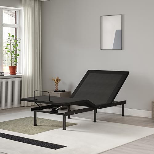 Queen Adjustable Bed Frame with Mattress, 14 inch Cooling Gel Memory Foam Mattress, CertiPUR-US Certified Fiberglass Free, Zero Gravity & Wireless Remote, Head & Foot Incline, 80