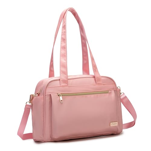 Rabjen Small Nurse Bag for Work with 13'' Laptop Compartment, Utility Laptop Tote Bag with Cup Holder