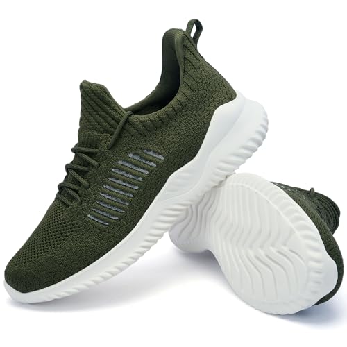 KPP Walking Shoes for Men Breathable Tennis Running Gym Sneakers Slip On Memory Foam Shoes