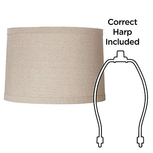 Natural Linen Medium Drum Lamp Shade 15