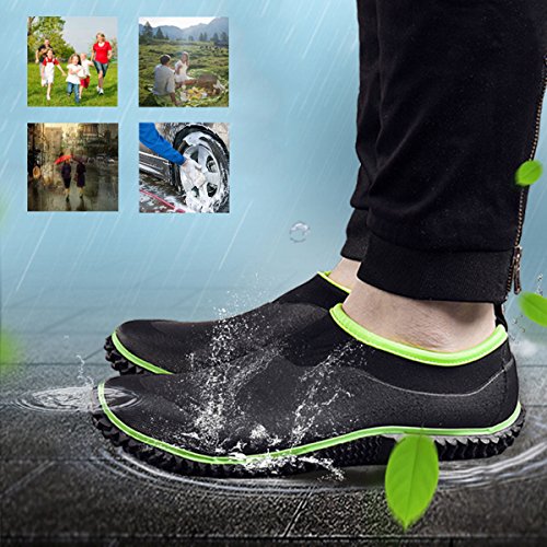 Unisex Waterproof Garden Shoes Womens Rain Boots Mens Car Wash Footwear
