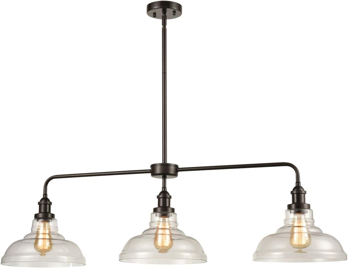 DANSEER Modern Large Glass Island Lighting Oil Rubbed Bronze Pendant Lighting