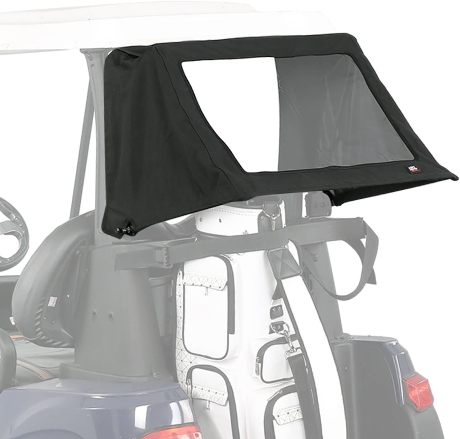 KEMIMOTO Foldable Rear Golf Cart Rain Cover Golf Bag Cover for 2 Passenger Golf Cart Compatible with Club Car Tempo