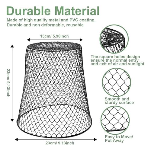 Wire Mesh Round Waste Basket, 9 inch Wide Trash Can Wire Basket, Lightweight Mesh Trash Can Open Top Wastebasket Recycling Bins Desk Office School Garbage Cans Home Office Essential (1PC-Black)