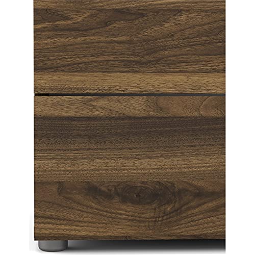 Home Square 3 Piece Bedroom Set with 4 Drawer Chest and 2 Nightstands in Walnut