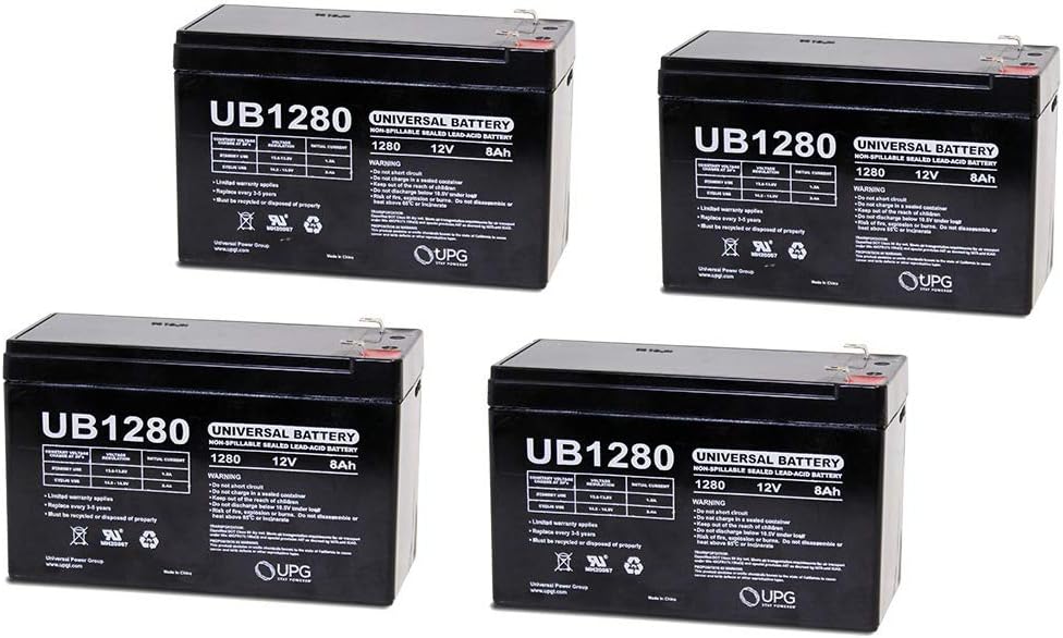 12V 8Ah APC Back-UPS ES BE725BB UPS Battery : Replacement - 4 Pack