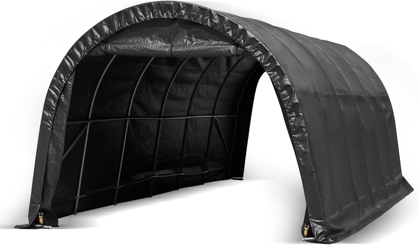 MELLCOM 12 x 24 FT Heavy Duty Carport, Portable Garage with All-Steel Metal Frame and Round Style Roof, Anti-Snow Car Canopy Outdoor Storage Shelter for Car, Truck, Boat