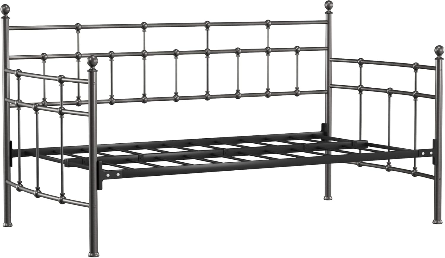 Hillsdale, Providence Metal Twin Daybed with Spindle Design, Aged Pewter
