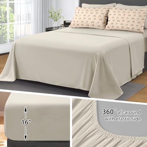 Corgi Orange Dog 5 Pcs Comforter Set Twin Size Kids Cute Unicorn Bedding Set with Pillowcase & Sham,Flat Sheet and Fitted Sheet for Kid and Adult