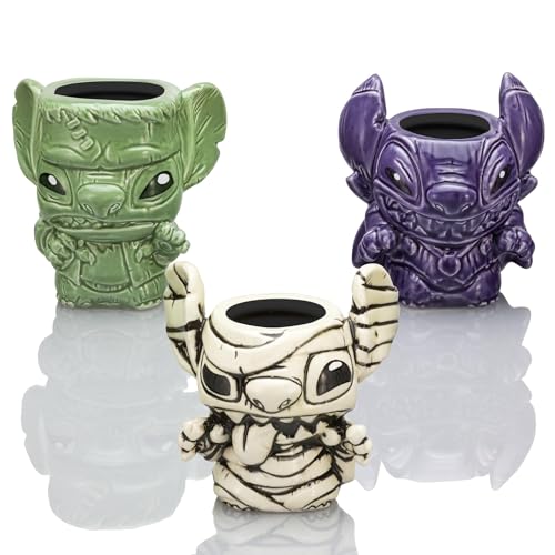 Geeki Tikis Disney Lilo & Stitch Aloha Ceramic Mug | Party Cocktail Tumbler For Liquor and Beverages | Holds 19 Ounces