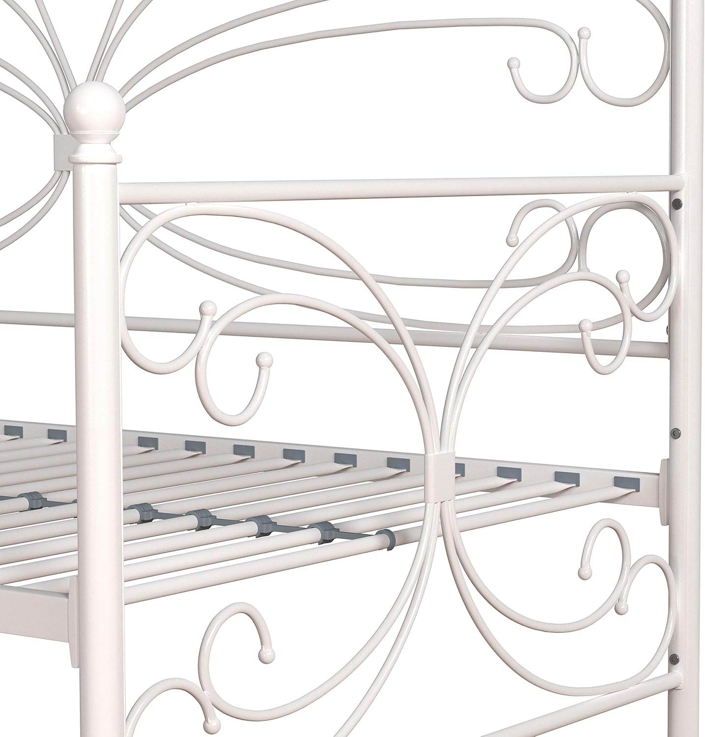 Hillsdale, Anslee Whimsical Scroll Metal Complete Twin Daybed with Trundle, White