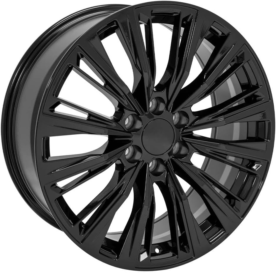 OE Wheels LLC 22 inch Rims Fits Escalade Silverado Tahoe Sierra Yukon CA93 22x9 Rim Black SET