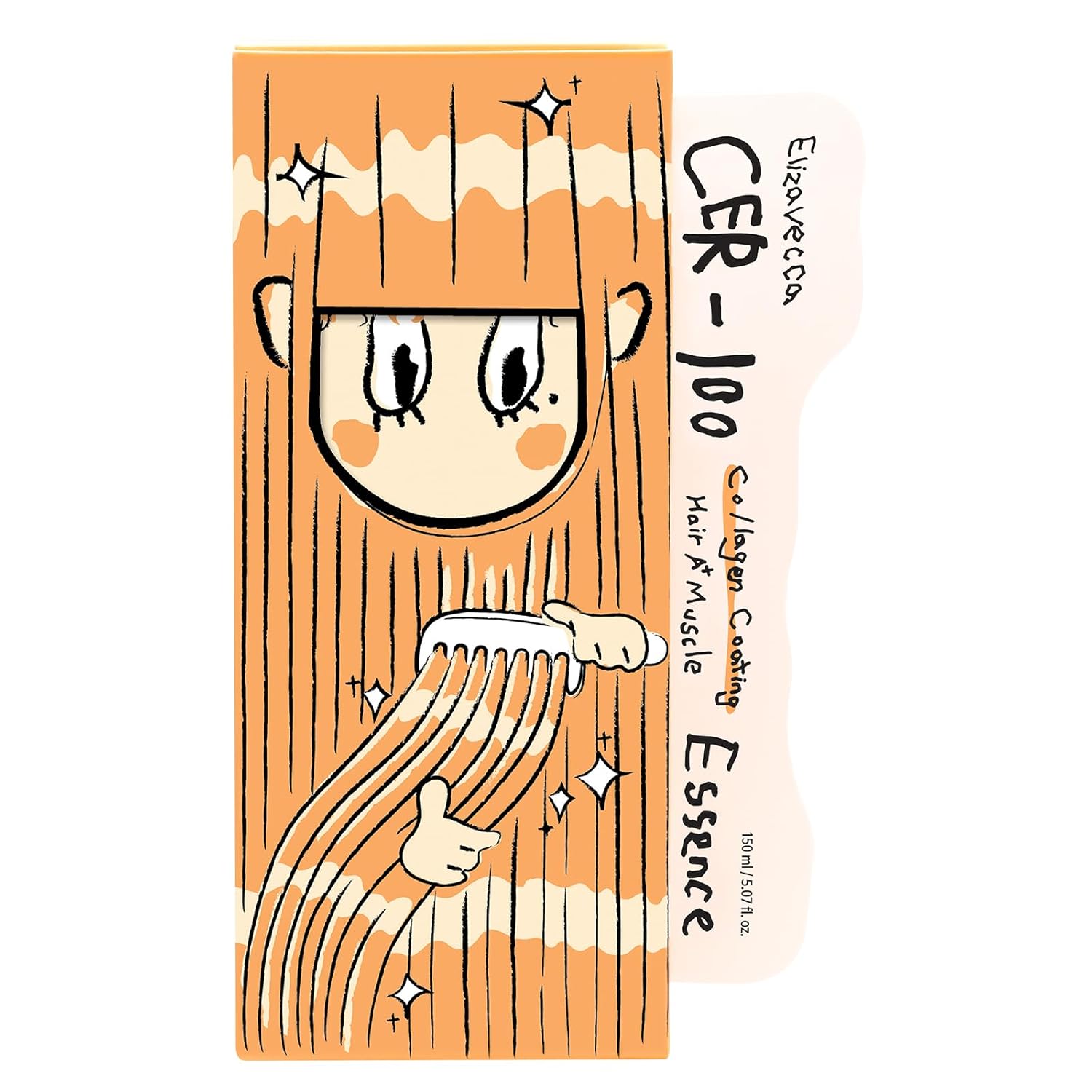 Elizavecca CER-100 Collagen Coating Hair A+ Muscle Essence 150ml/5.07 fl.oz. - Leave-In Hair Treatment Oil | Hair Essence Serum | Hair Treatment Essence for Dry & Natural Hair | K-Beauty