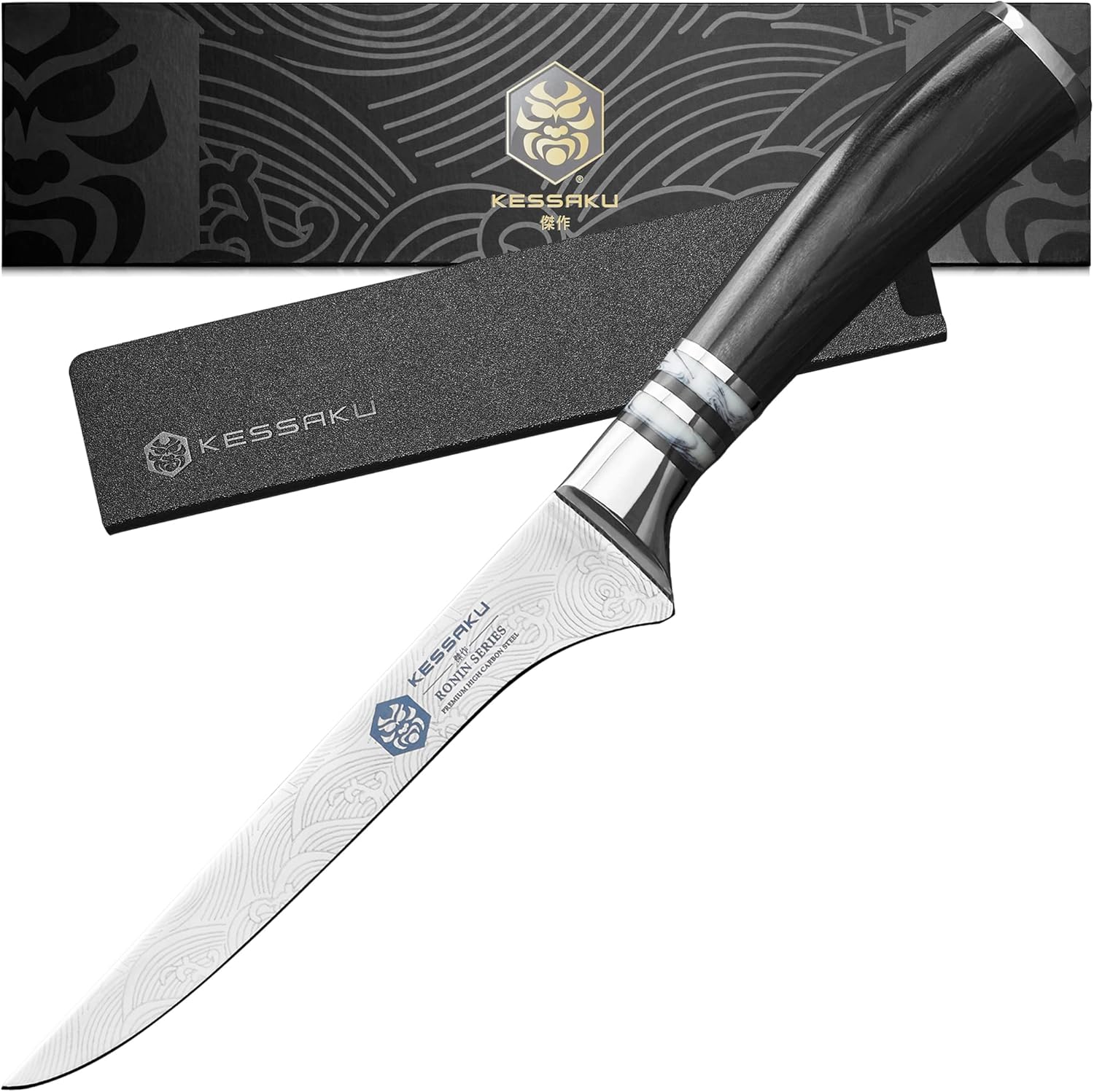 6-Inch Boning Knife - Ronin Series - Forged High Carbon 7Cr17MoV Stainless Steel - Pakkawood Handle with Blade Guard