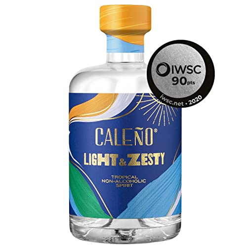 Caleño Light & Zesty Tropical Non-Alcoholic Gin | Award-Winning Non-Alcoholic Spirit | Expertly Distilled with a Mix of 10 Botanicals | 16.9 Fl Oz (500ml)