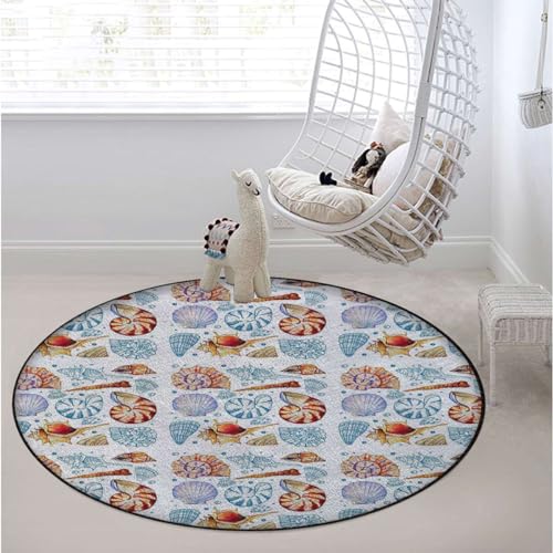 Vermilion Black White Round mat Office Chair Mat Hardwood Floor mat Round Chair Cushion for Office and Home Decoration Chair Cushion Old Fashioned Cultural Motifs Diameter 39.4 in