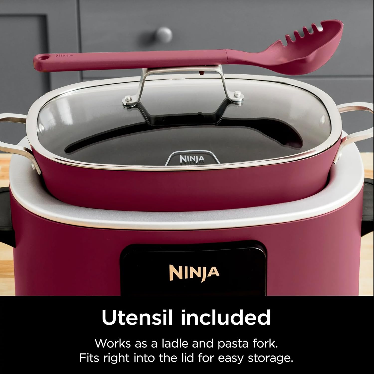 Ninja Foodi Possible Cooker 8.5qt Multi-Cooker, Cherry Red, MC1000WM, LARGE