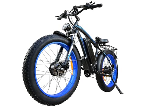 Electric Bike for Adults,Ebike with 1000W+1000W Dual Motor,E Bike with 48V 20AH Battery, 30MPH Commuting Electric Bike, High Brushless Gear Motor,Electric Bicycle for Adults 21 Speed