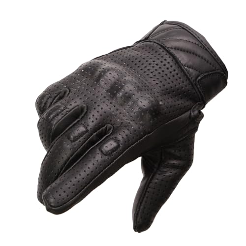 Milwaukee Leather Men's Premium Leather Perforated Cruiser Gloves MG7500 (Medium)