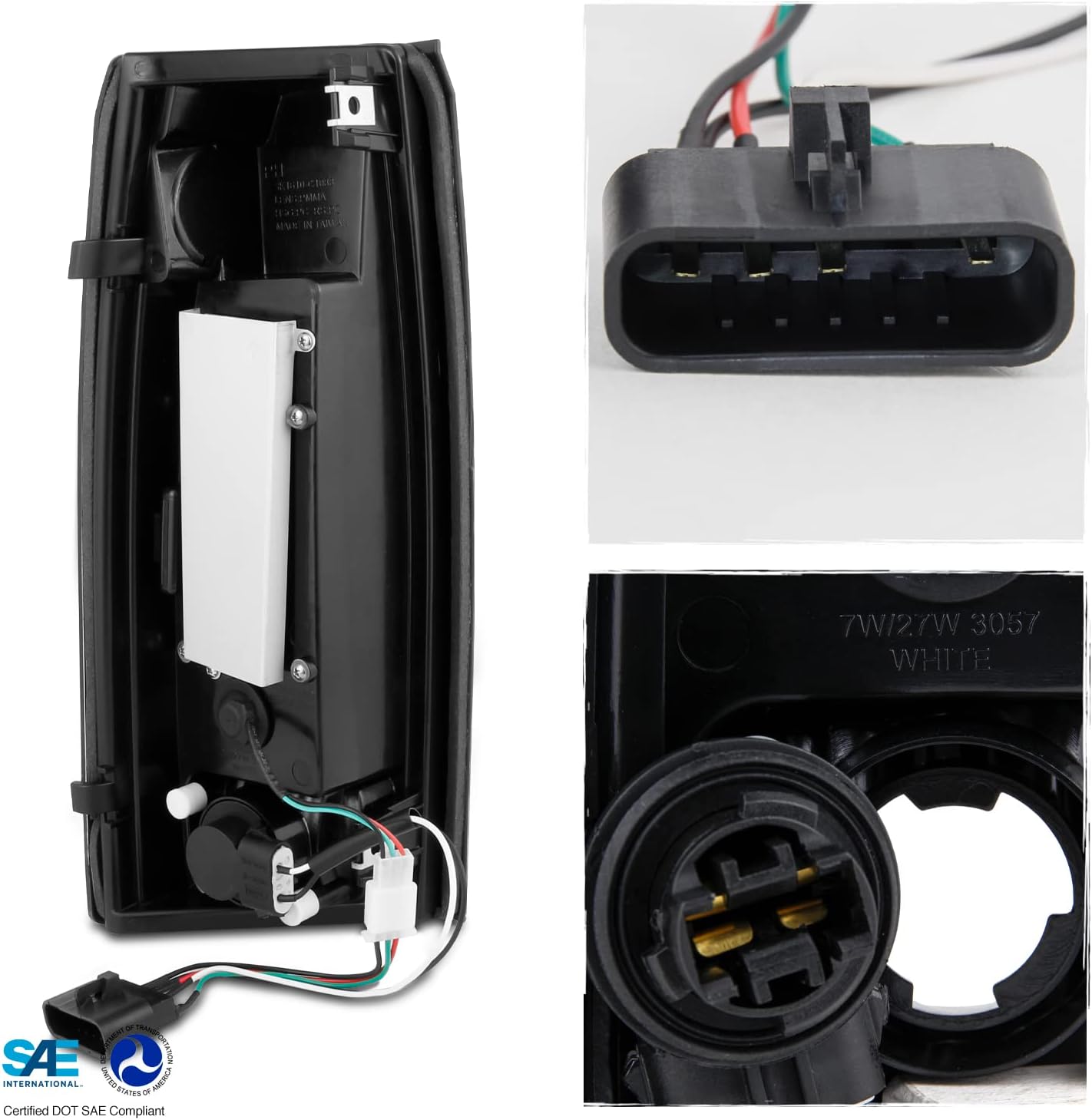 AKKON - For Pickup Truck Suburban Silverado C10 K10 C/K Tahoe Headlights + Black Smoke LED Tail Light Lamp