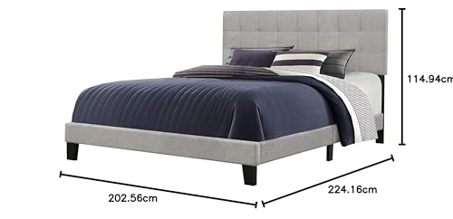 Hillsdale Furniture Hillsdale Delaney, Full, Glacier Gray Fabric Bed in One