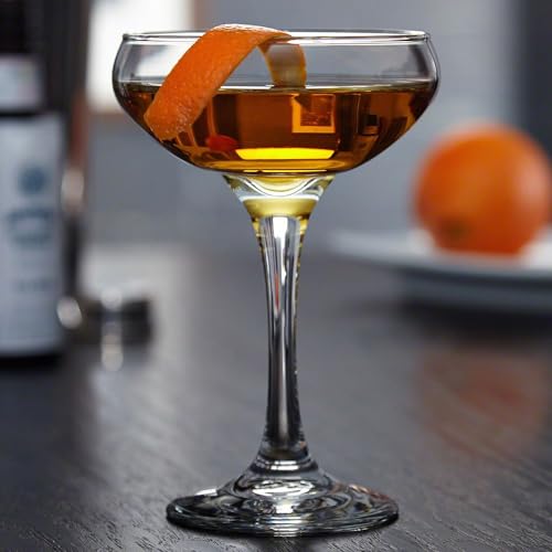 HomeWetBar Gatsby Champagne Coupe Glasses, Set of 2