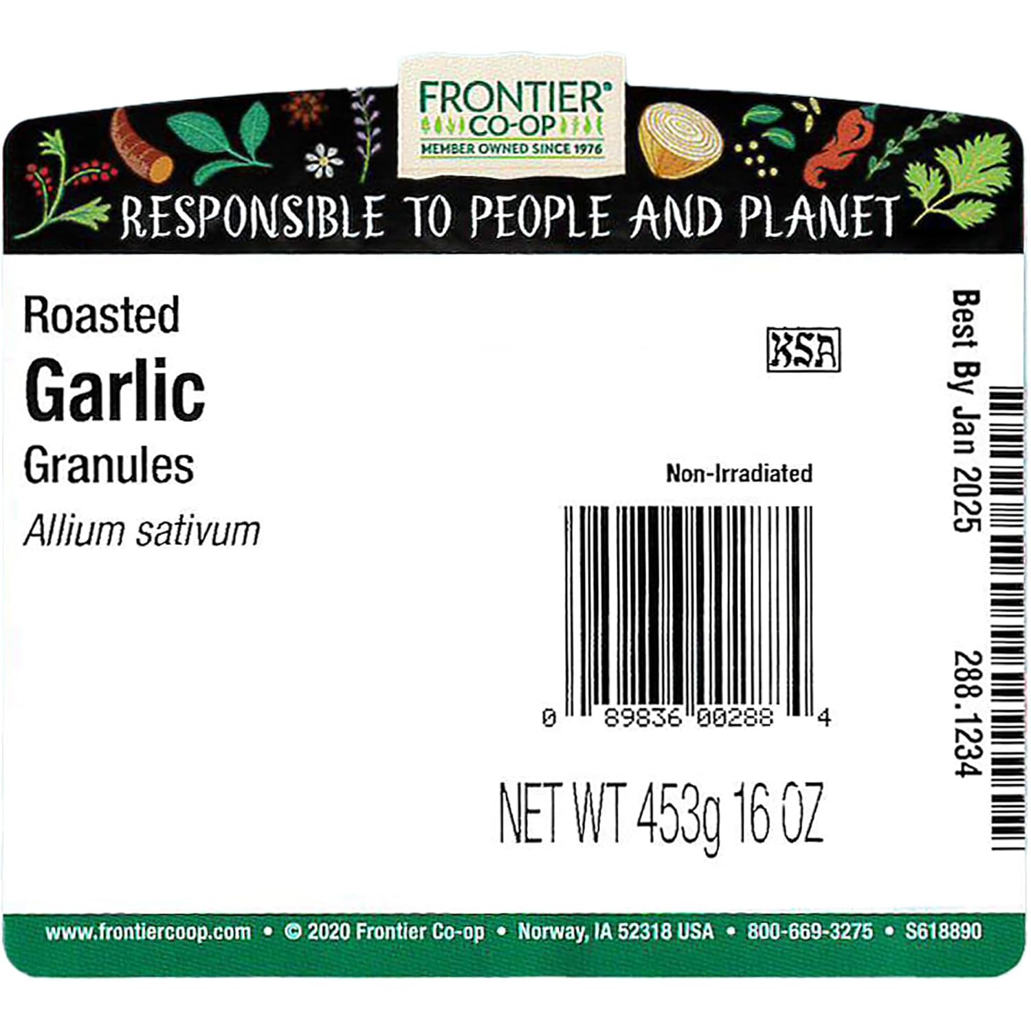 Frontier Co-op Roasted Garlic Granules 1lb
