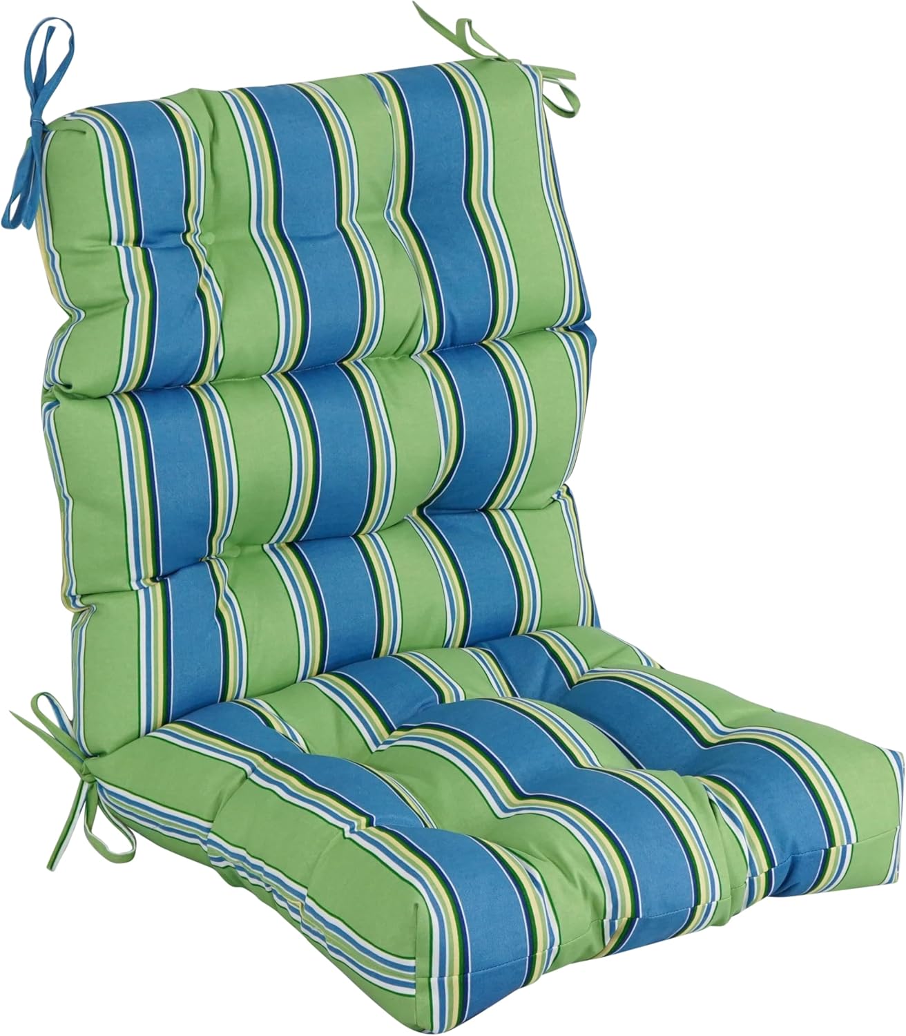 Blazing Needles Multi-Section Tufted Outdoor Chair Cushion, 22 x 45, Haliwell Caribbean