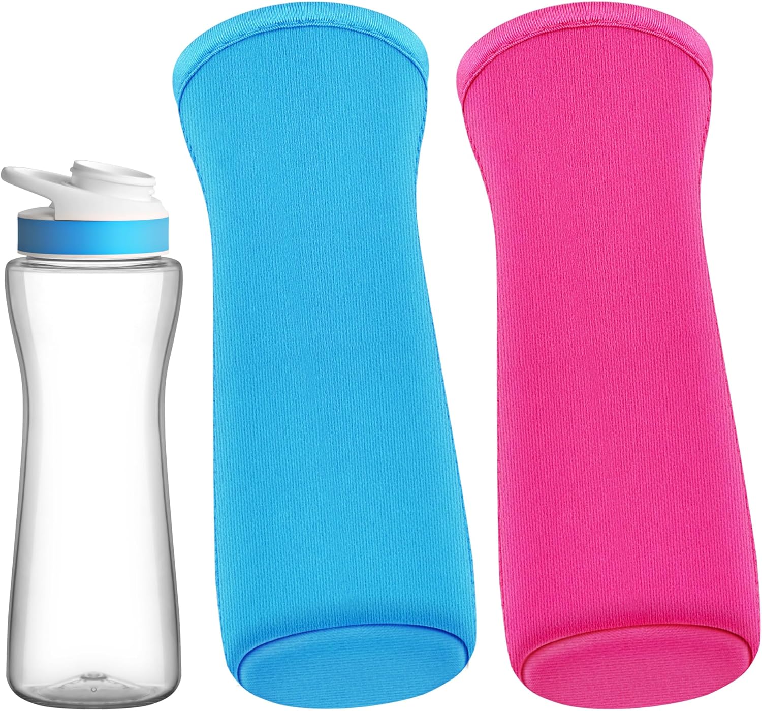 Protective Sleeve Compatible with 22 oz Cirkul Water Bottle, Fit for 22 oz Plastic & Stainless Steel Bottles, Anti-slip Cover Made for Cirkul Accessories, Sweat Absorbing Material, Blue & Pink