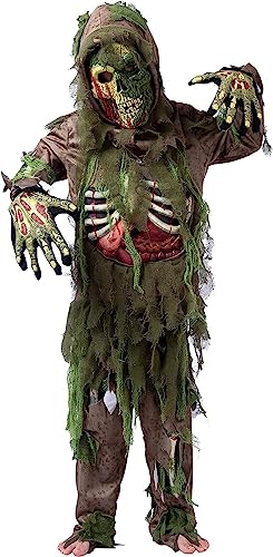 Spooktacular Creations Swamp Deluxe Skeleton Living Dead Zombie Costume for Halloween Kids Monster Role-Playing
