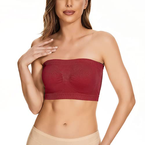 Bra Packs for Women Womens Non Padded Bandeau Bra Wire Strapless Convertible Bralettes Basic Layer Top Bra Padded Top