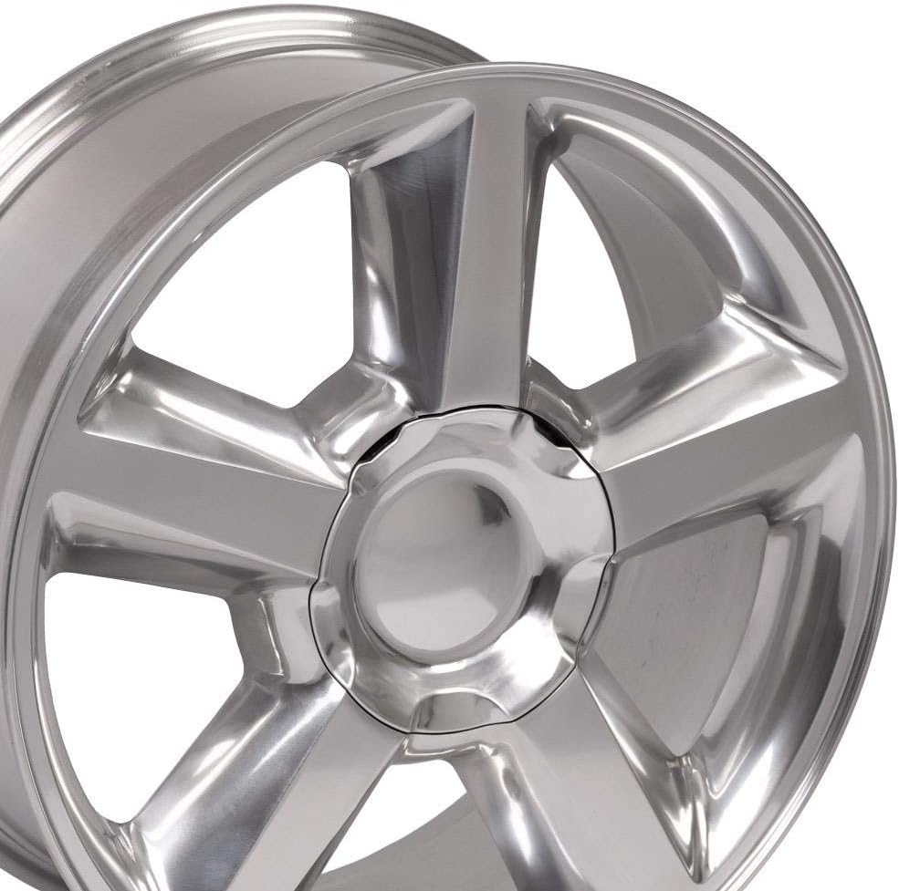 OE Wheels LLC 20 inch Rim Fits 6x139.7 Silverado Suburban Tahoe Sierra Yukon Escalade CV83 20x8.5 Polished Wheels Hollander: 5308