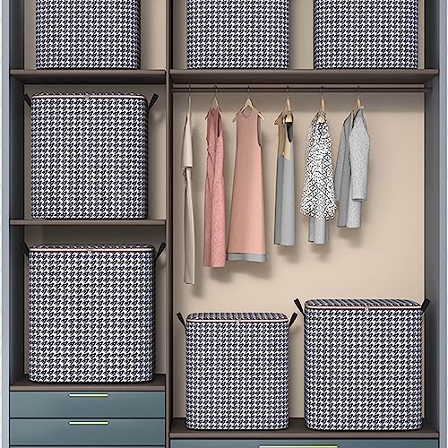 Storage Bags Heavy Duty,Fabric Organization and Storage with Lids and Handle,Extra Large Storage Bags for Clothes,Storage for Space Saving,Pillows, Bedding, Clothes,Blankets (Medium)