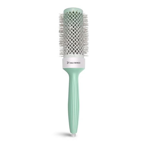 Professional Round Hair Brush for Blow Drying with Ceramic + Ionic, Round Brush for Blow Out with Innovative Bristle Combination Round Brush for Bangs, Blowout, Styling (1.69 in)
