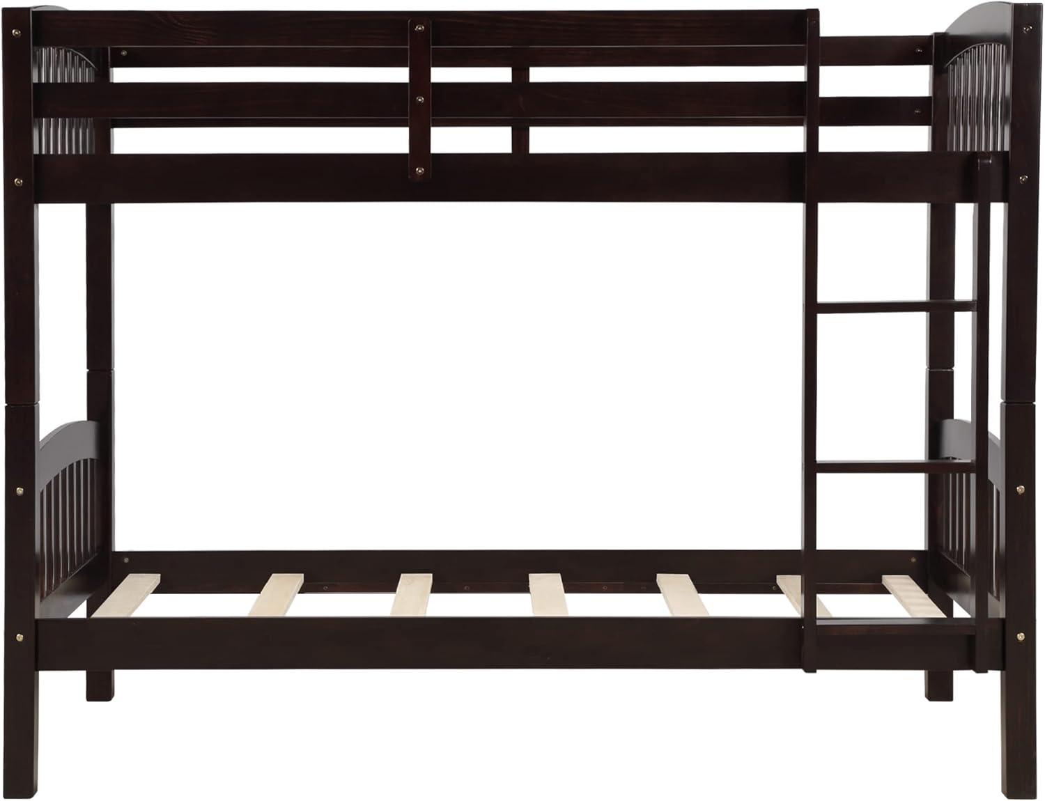 Twin Over Twin Bunk Bed with Ladder,Espresso (OLD SKU: LP000066AAP)