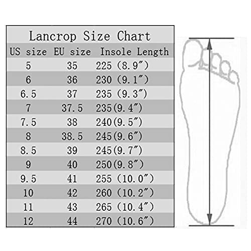 LANCROP Women's Walking Shoes - Casual Breathable Athletic Tennis Slip on Sneakers