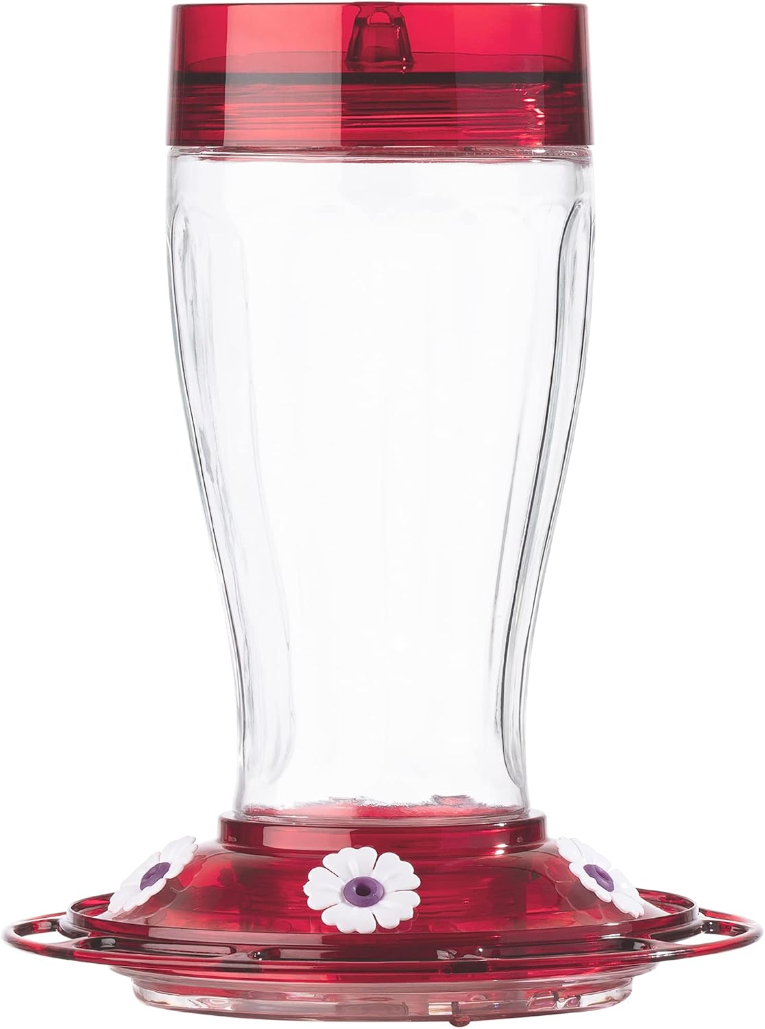 More Birds Bird Health+ Big Gulp Hummingbird Feeder, Glass Hummingbird Feeders for Outdoors, 5 Feeding Stations, 40 Ounces